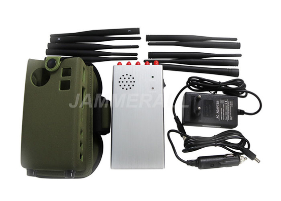 10 Antennas Portable Cell Phone Jammer, LOJACK GPS WiFi Signal Disruptor