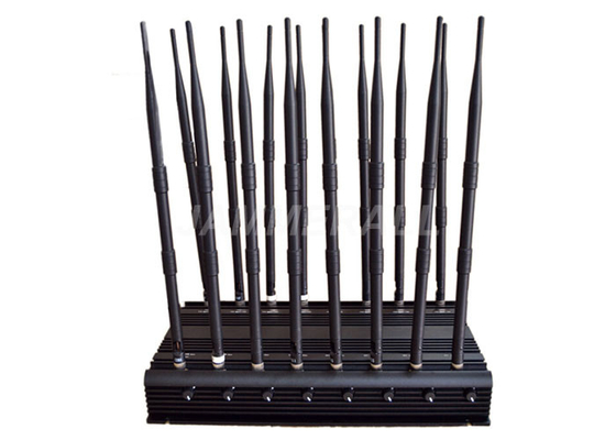 16 Antennas UHF VHF Jammer, All-in-One Cell Phone Signer Blocker