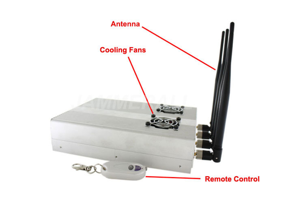 Zagłuszacz sygnału telefonu stacjonarnego, bloker CDMA / 3G / GSM z 2 wentylatorami chłodzącymi