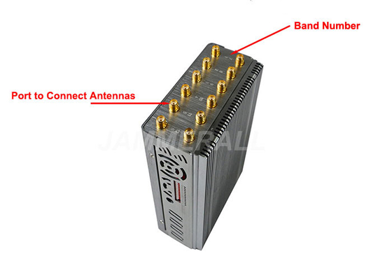 12-pasmowa przenośna bezprzewodowa zakłócacz sygnału do zakłócania WiFi / GPS / LOJACK / 3G 4G