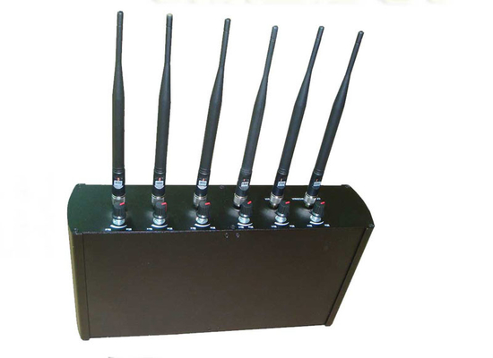 Regulowany Desktop 6 Anteny Inhibitor sygnału telefonu komórkowego GPS L1 WiFi 2.4G Blocker