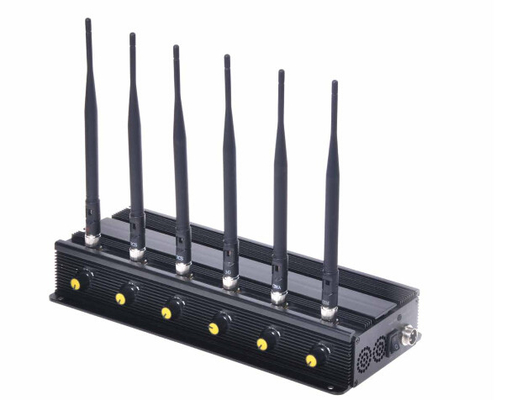 Regulowany kryty telefon komórkowy Jammer sygnału 6 anten WiFi Blocker Desktop