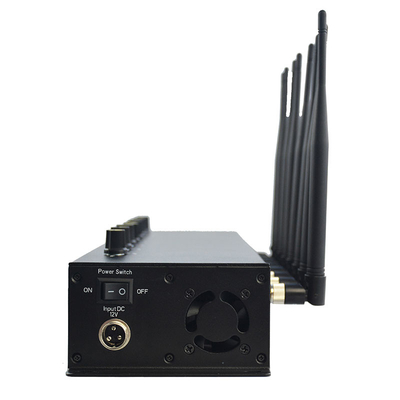 Komórkowy sygnał Jammer 8 Anteny WiFi GPS Blocker z systemem chłodzenia