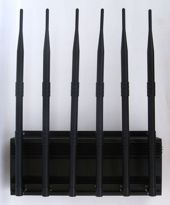 Indoor 3G Telefon komórkowy UHF VHF Jammer Regulowany 15 Watt z antenami o wysokim zysku